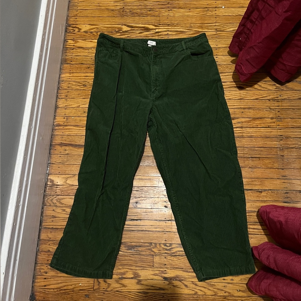 Lucy & Yak Green Corduroy Drew Pants